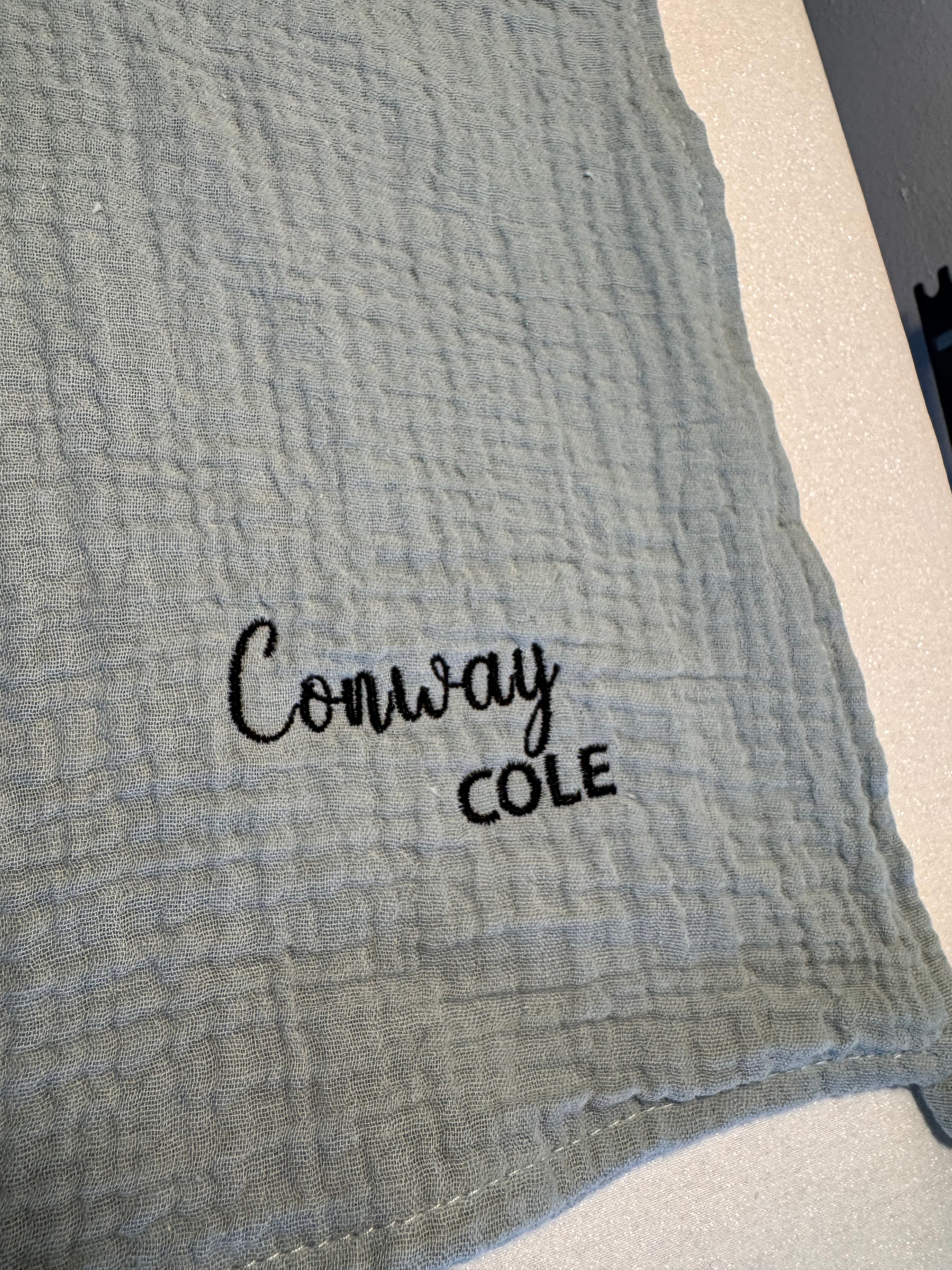 Personalized Baby Bunny Lovey Blanket