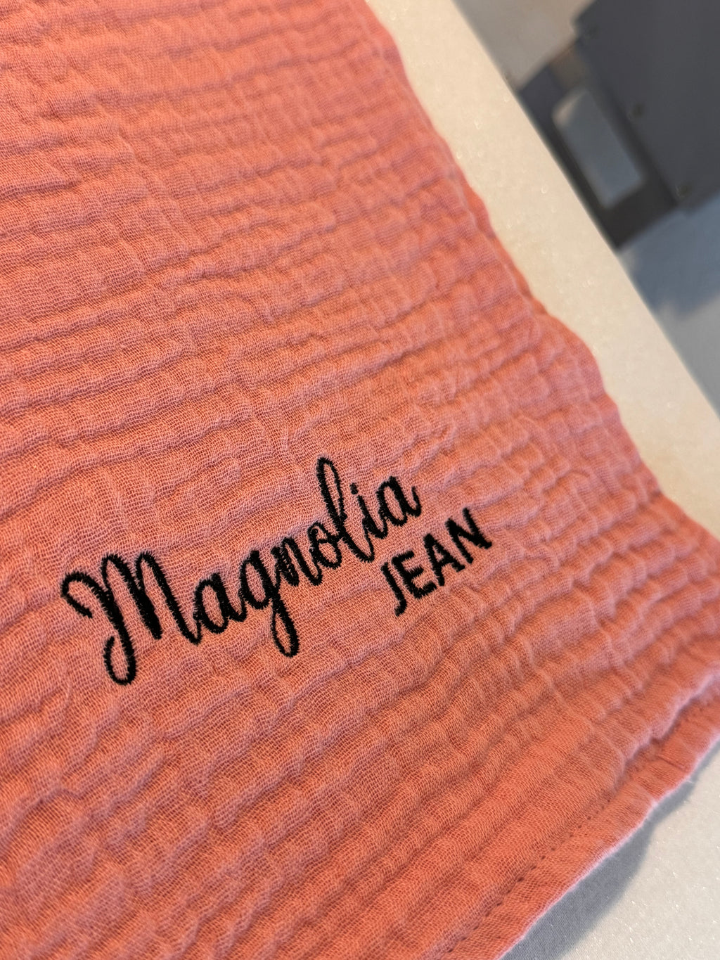 Personalized Baby Bunny Lovey Blanket