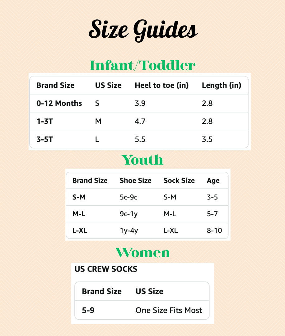 St. Patrick's Day Socks - Infant, Toddler, Youth, & Adult Sizes