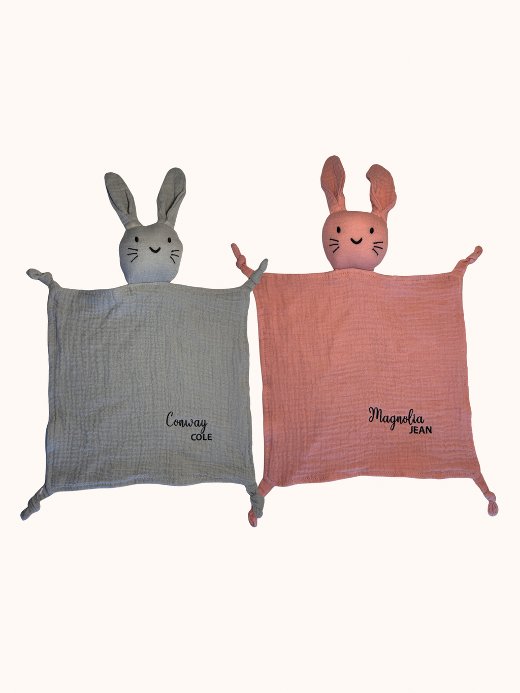 Personalized Baby Bunny Lovey Blanket