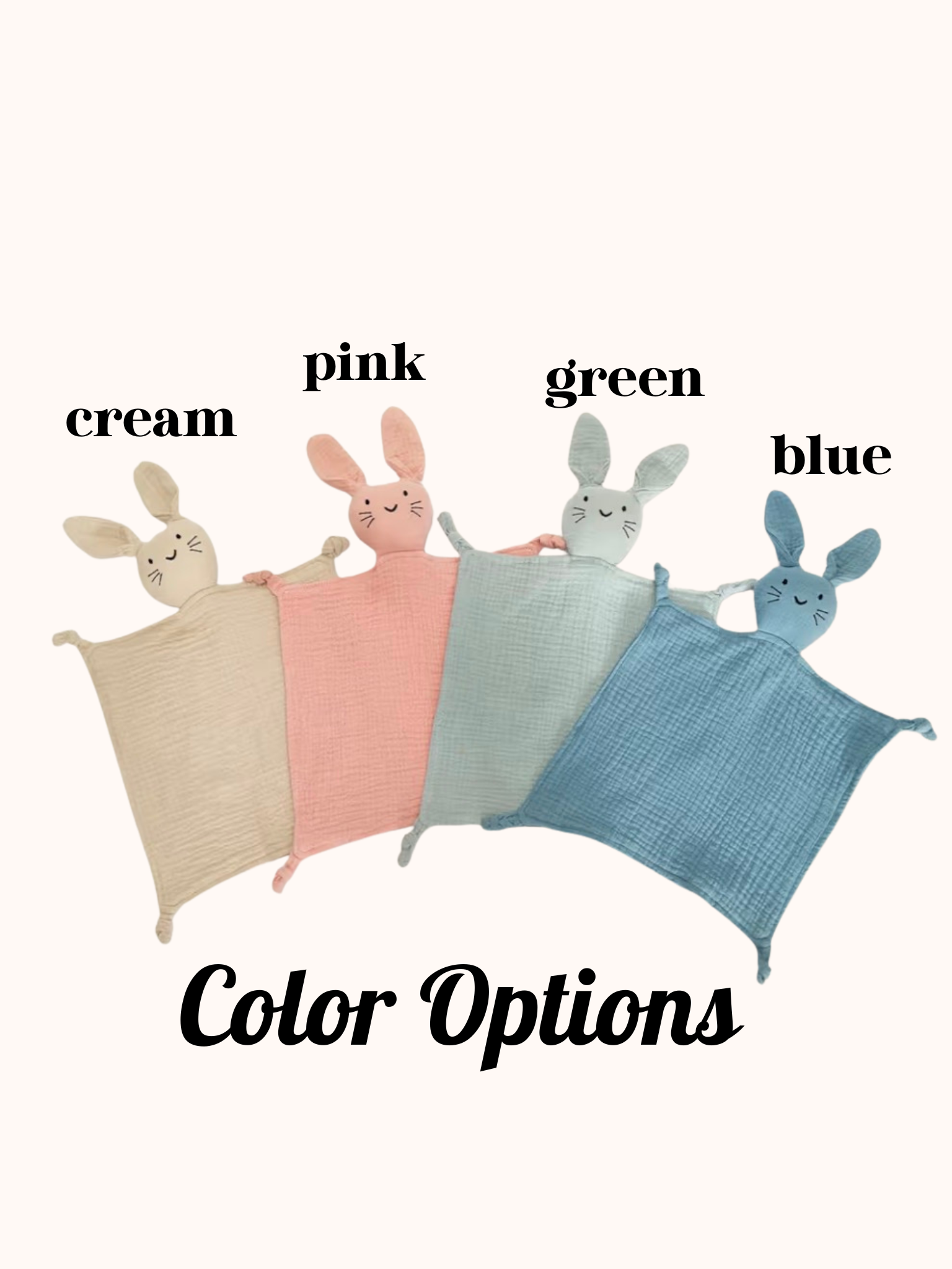 Personalized Baby Bunny Lovey Blanket