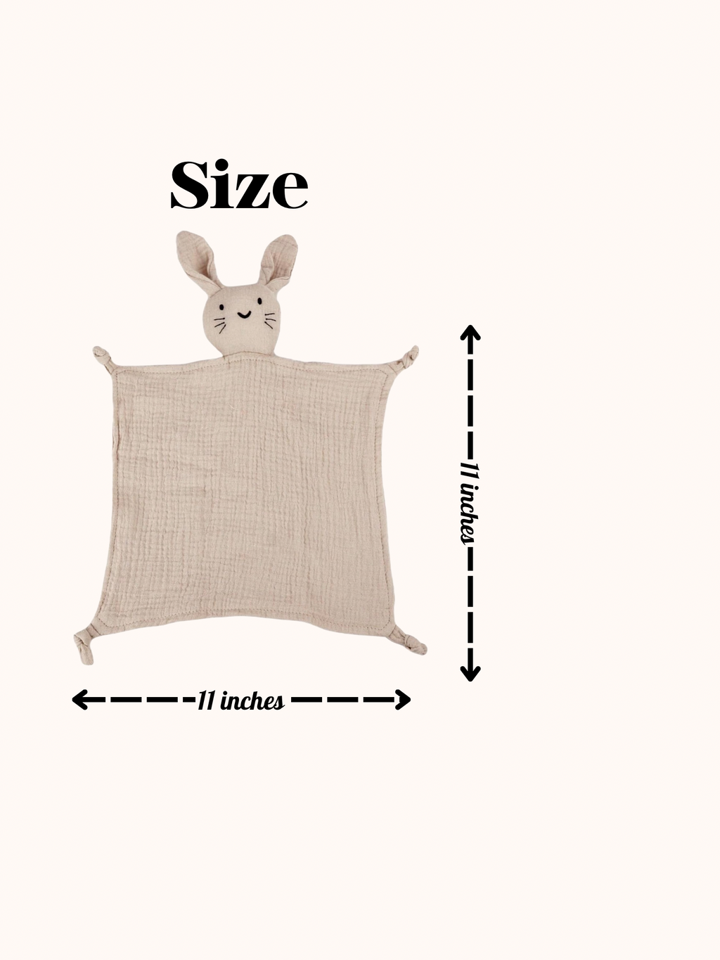 Personalized Baby Bunny Lovey Blanket